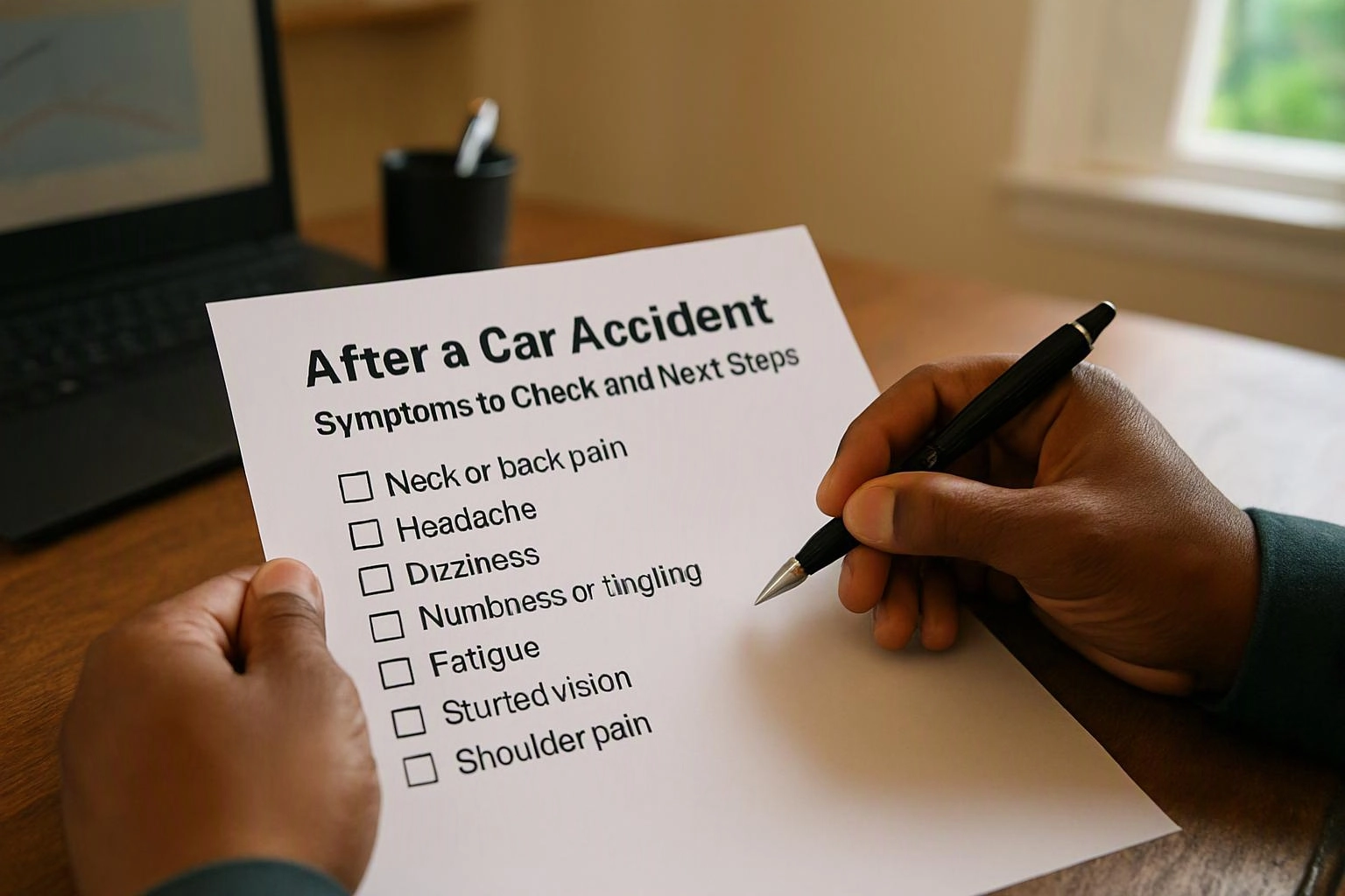 After a Car Accident: Symptoms to Check and Next Steps