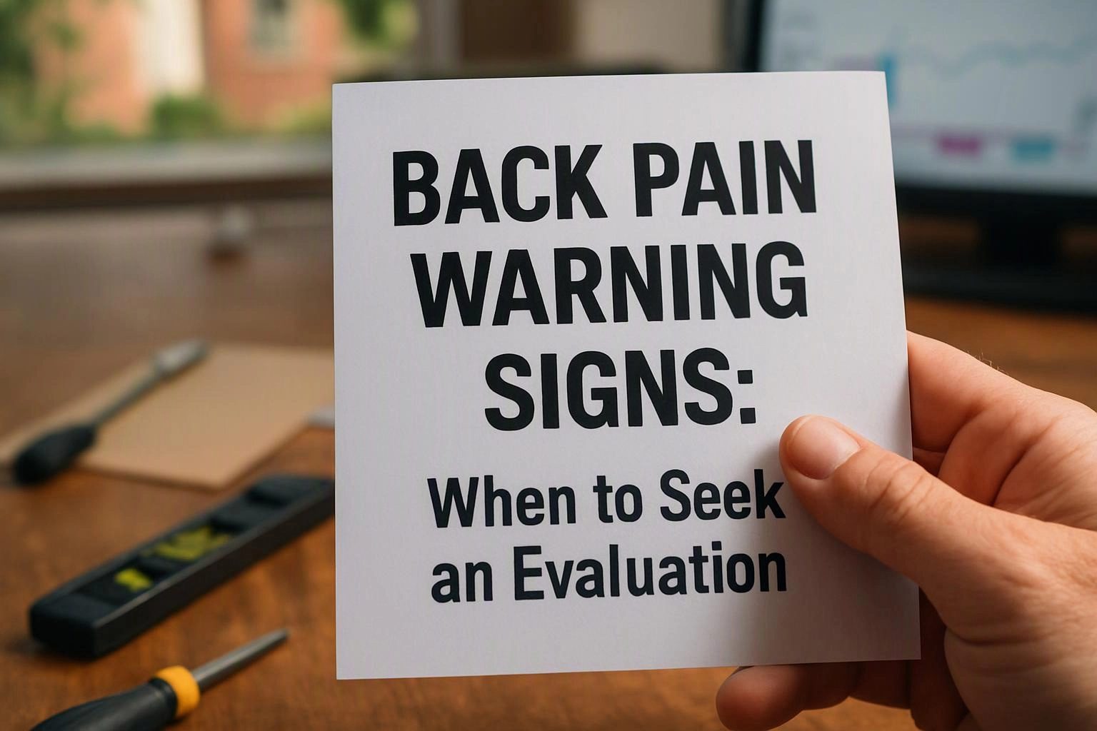 Back Pain Warning Signs: When to Seek an Evaluation