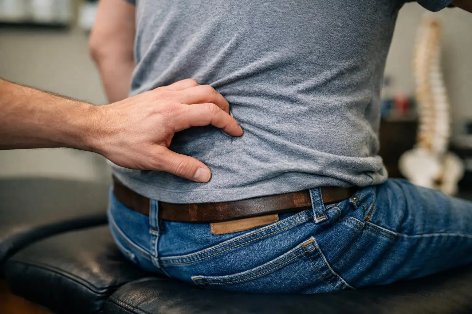 Low Back Pain in Chiropractor: Low Back Pain is discomfort or pain located in the lower part—visual guide