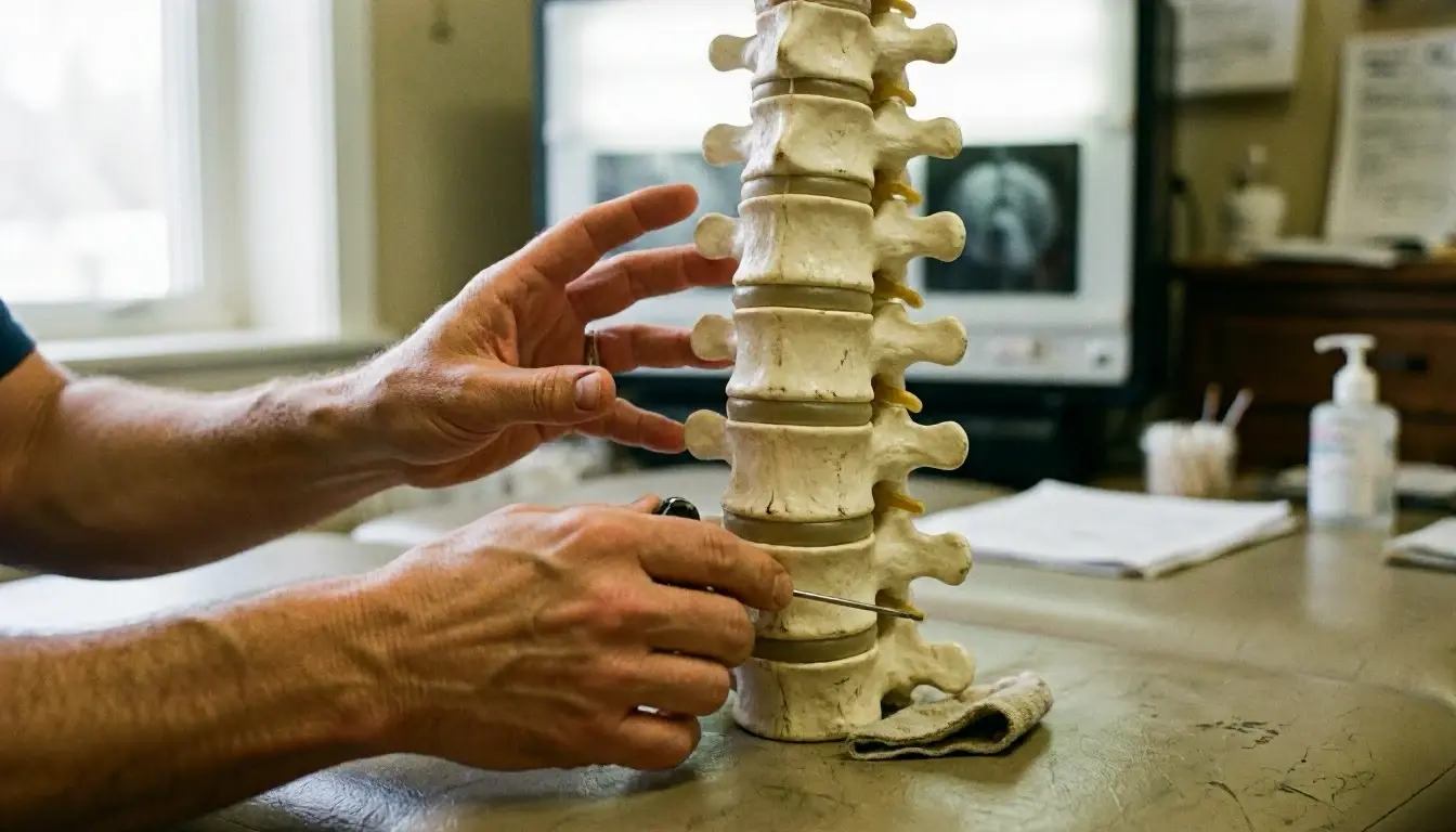 Lumbar Spine in Chiropractor: Lumbar Spine is the lower part of the human spine, consisting of—visual guide