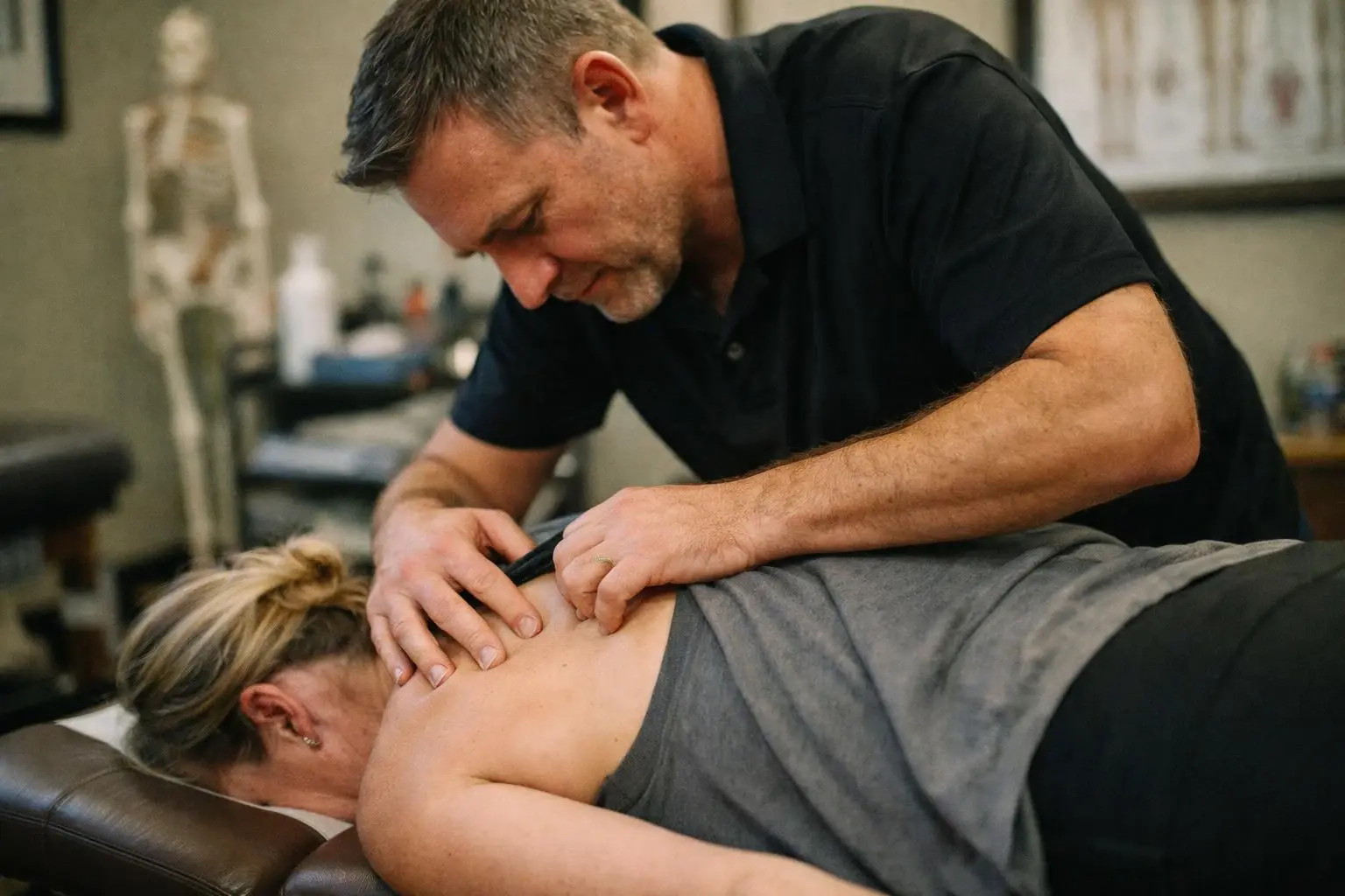 Myofascial Release in Chiropractor: Myofascial Release is a hands-on therapy that gently stretches and loosens the—visual...