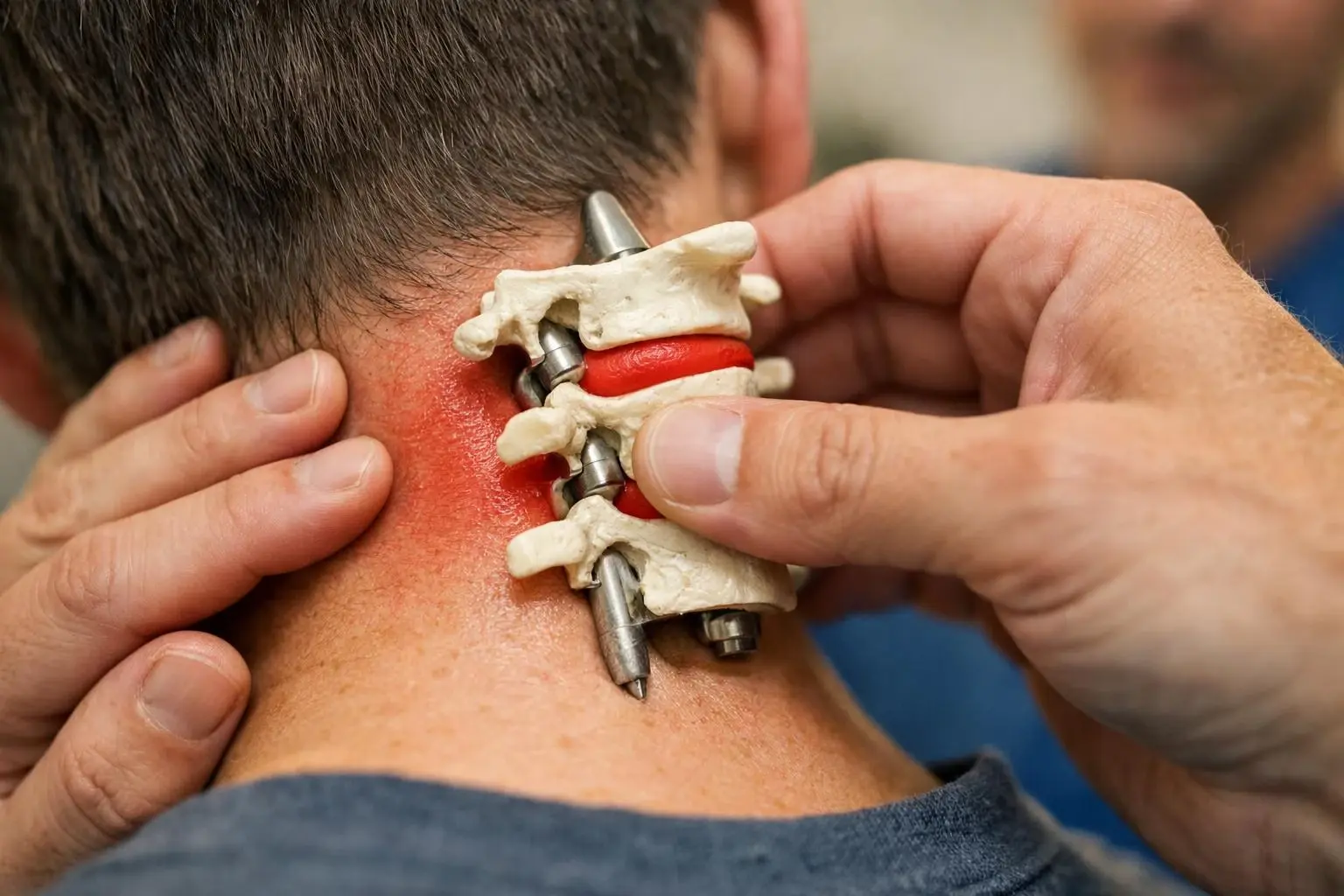 Neck Pain in Chiropractor: Neck Pain is discomfort, stiffness, Or sharp pain in the cervical spine—visual guide