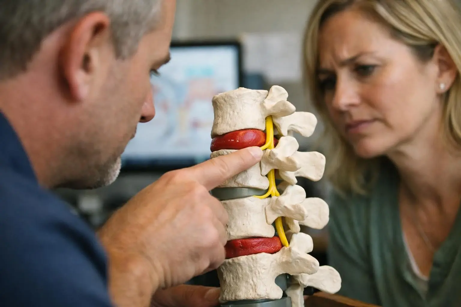 Pinched Nerve in Chiropractor: Pinched Nerve is a condition where too much pressure is applied to—visual guide